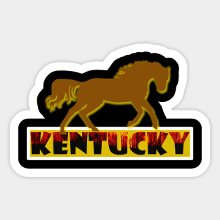 Kentucky horses Racing Sticker